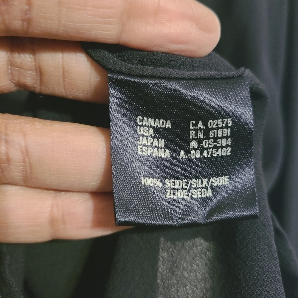 Escada | Women's Black Button Down Silk Shirt (Italian Size 42; US Medium) - Picture 4 of 16